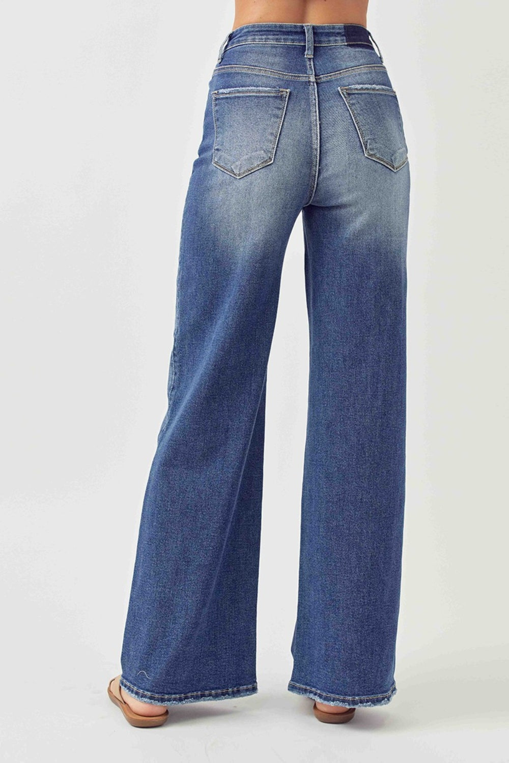 Risen Full Size High Rise Wide Leg Jeans-BOTTOMS SIZES SMALL MEDIUM LARGE-[Adult]-[Female]-2022 Online Blue Zone Planet