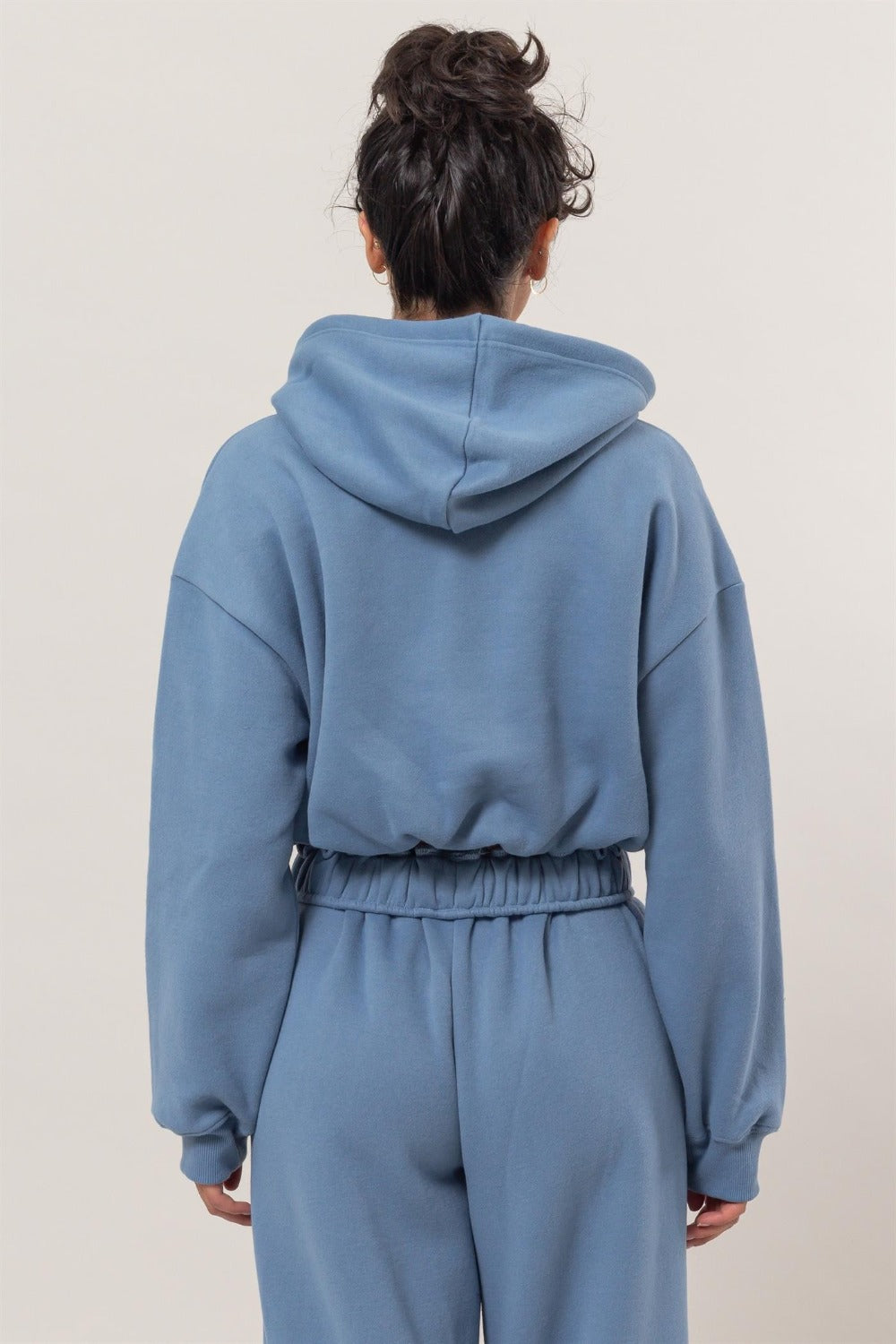 HYFVE Bubble Hem Cropped Hoodie-TOPS / DRESSES-[Adult]-[Female]-2022 Online Blue Zone Planet