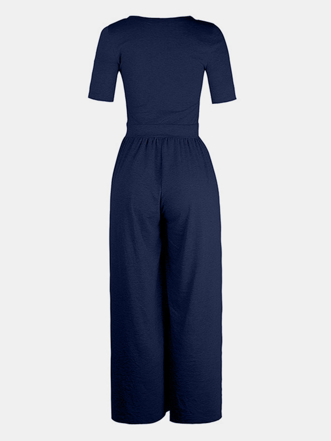 Scoop Neck Short Sleeve Jumpsuit-TOPS / DRESSES-[Adult]-[Female]-2022 Online Blue Zone Planet