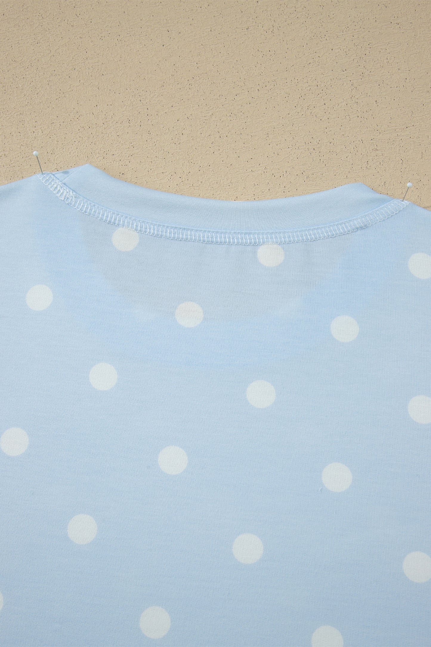 White Exposed Seam Detail Polka Dot Loose Tee Drawstring Shorts Set-Two Piece Sets/Short Sets-[Adult]-[Female]-2022 Online Blue Zone Planet