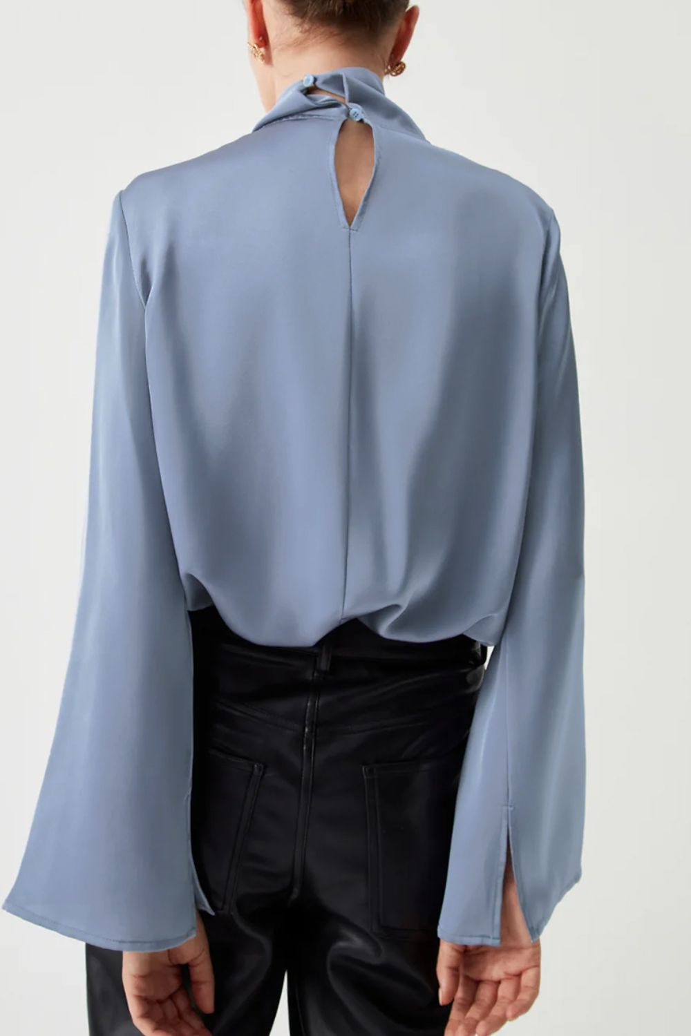 Cutout Turtleneck Long Sleeve Blouse-TOPS / DRESSES-[Adult]-[Female]-2022 Online Blue Zone Planet