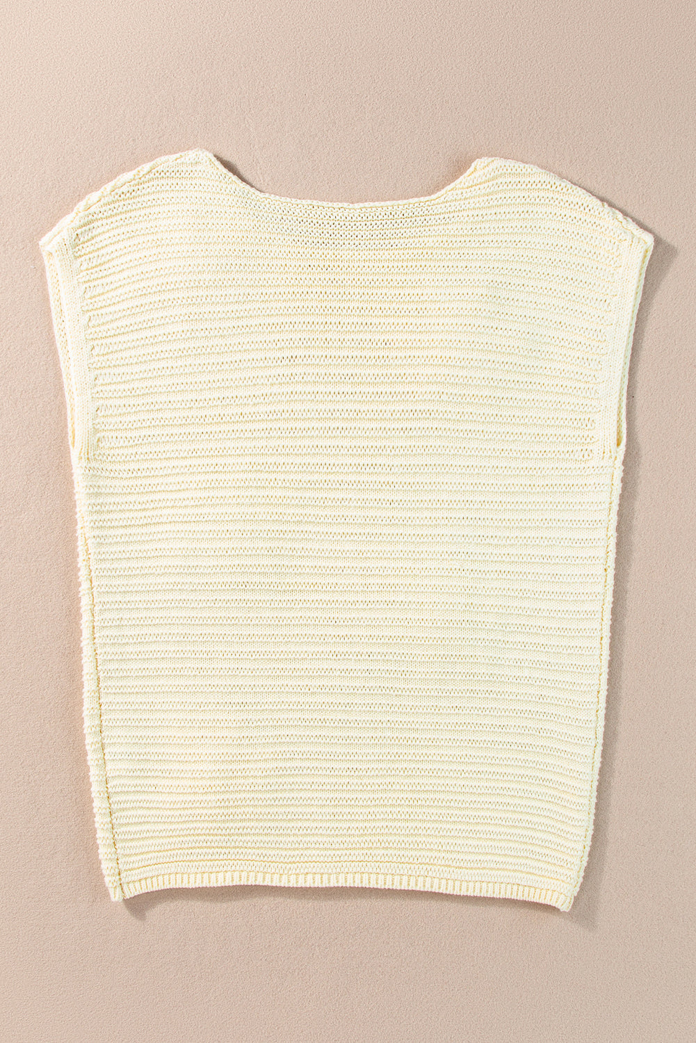 White Flower Crochet Round Neck Knitted Top-Sweaters & Cardigans/Short Sleeve Sweaters-[Adult]-[Female]-2022 Online Blue Zone Planet