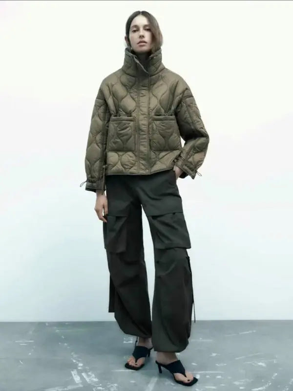 autumn and winter zippered loose jacket BLUE ZONE PLANET
