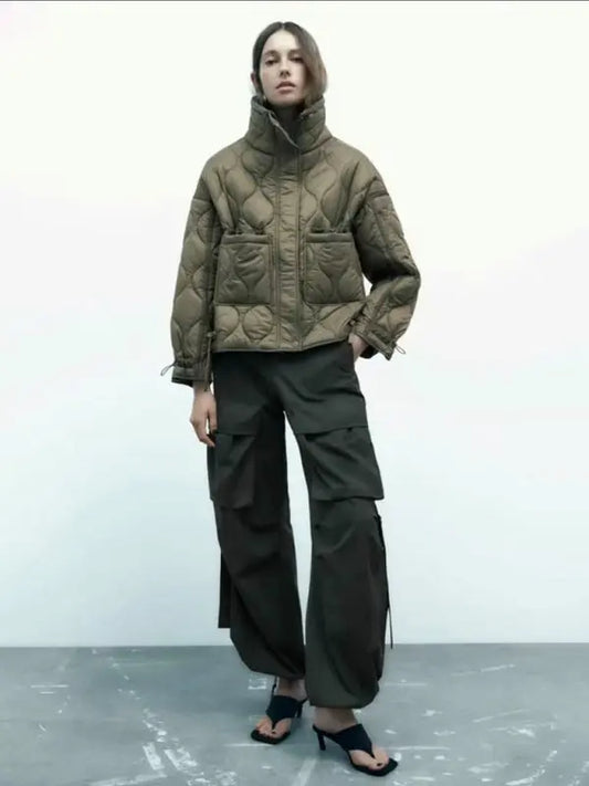autumn and winter zippered loose jacket BLUE ZONE PLANET