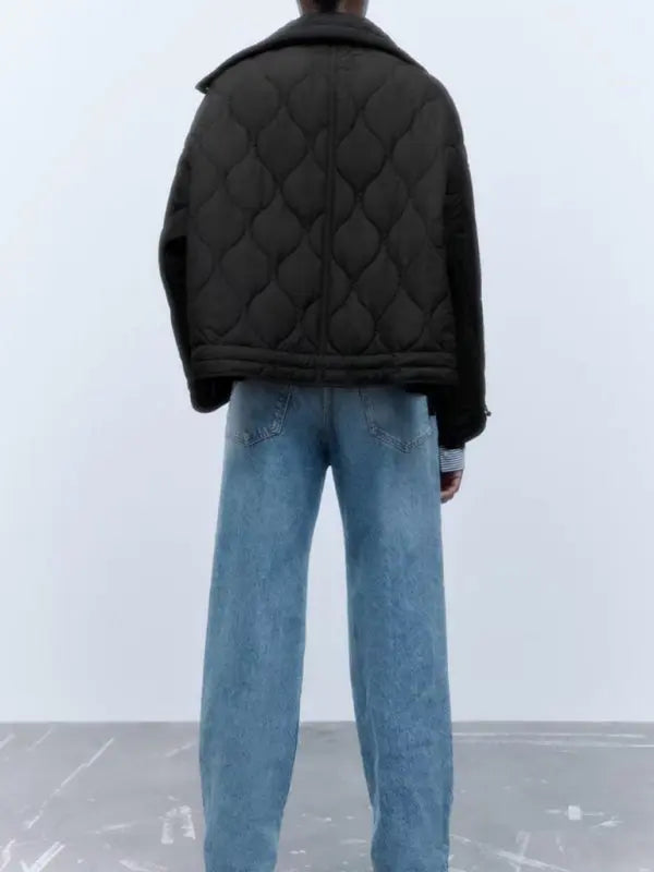 autumn and winter zippered loose jacket BLUE ZONE PLANET