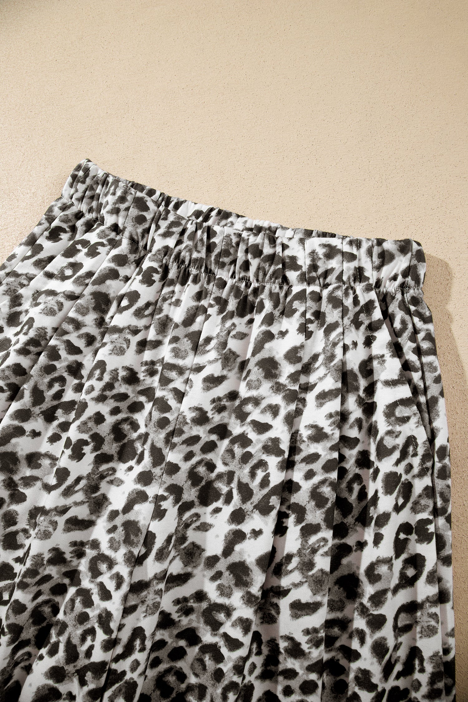 Multicolour Leopard Print Wide Leg Full Length Pants-Bottoms/Pants & Culotte-[Adult]-[Female]-2022 Online Blue Zone Planet