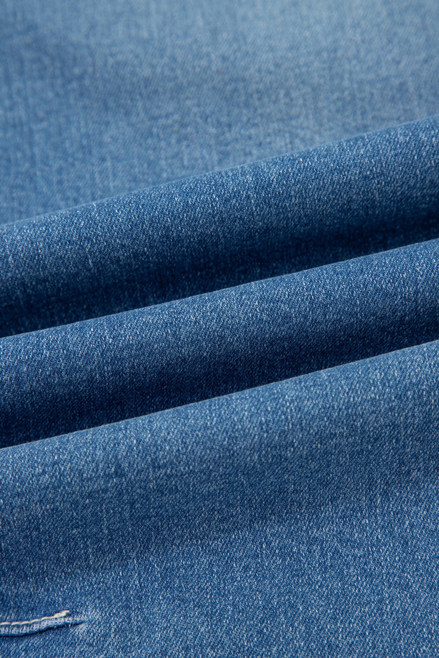 Sky Blue Medium Wash Cuffed Barrel Jeans-TOPS / DRESSES-[Adult]-[Female]-2022 Online Blue Zone Planet