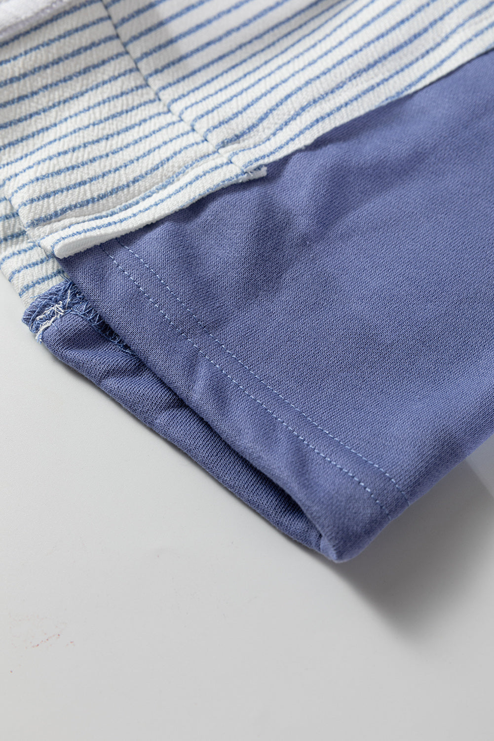 Light Grey Oversized Striped Colorblock Dolman Sleeve Collared Casual Top-Tops/Long Sleeve Tops-[Adult]-[Female]-2022 Online Blue Zone Planet