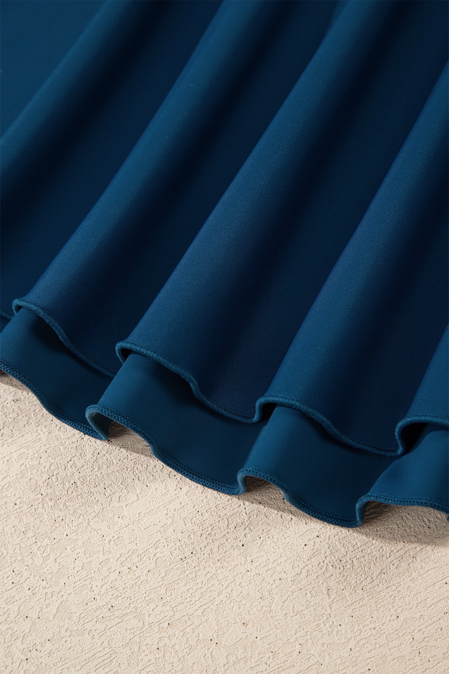 Sail Blue Color Block Patchwork Bow Knot Detail Sleeveless Swim Dress-TOPS / DRESSES-[Adult]-[Female]-2022 Online Blue Zone Planet