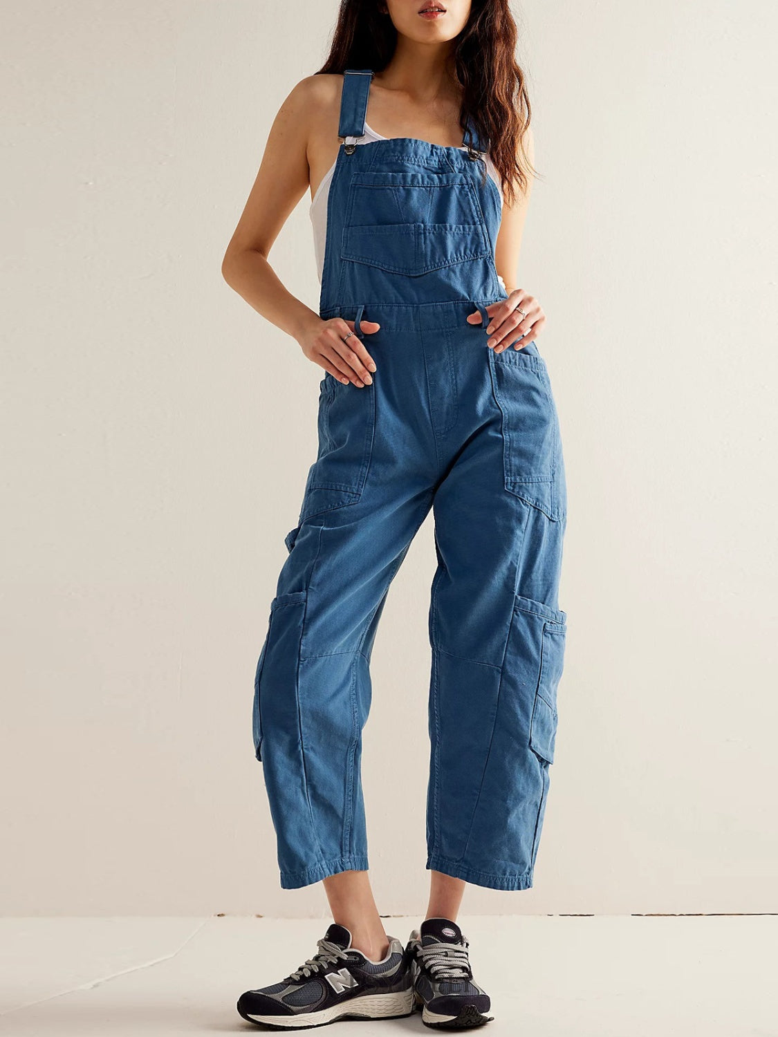 Pocketed Wide Strap Denim Overalls-BOTTOMS SIZES SMALL MEDIUM LARGE-[Adult]-[Female]-Medium-S-2022 Online Blue Zone Planet