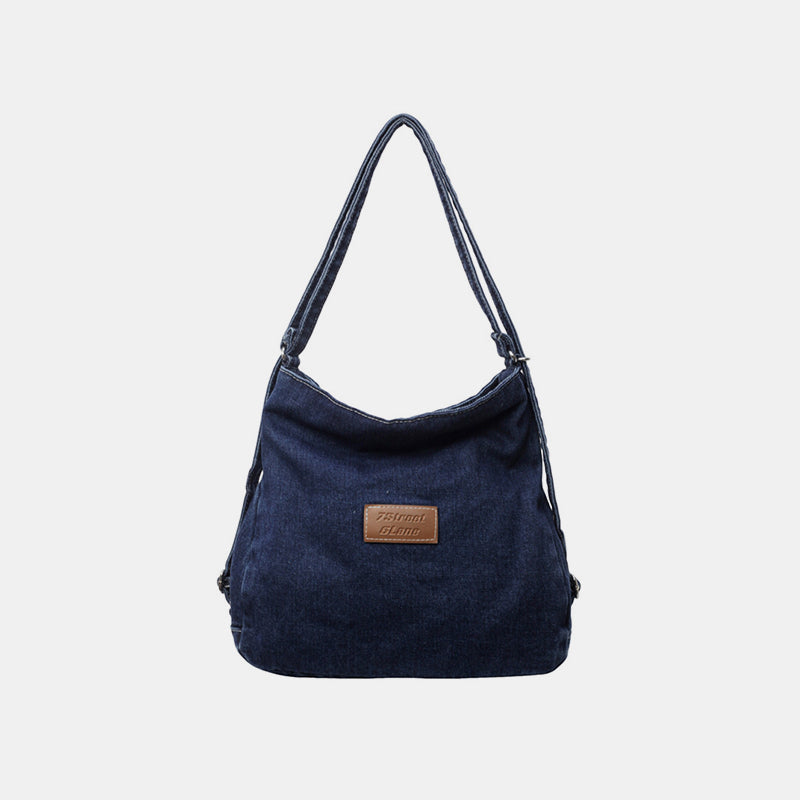 Blue Zone Planet | Adjustable Strap Denim Shoulder Bag-TOPS / DRESSES-[Adult]-[Female]-Dark-One Size-2022 Online Blue Zone Planet