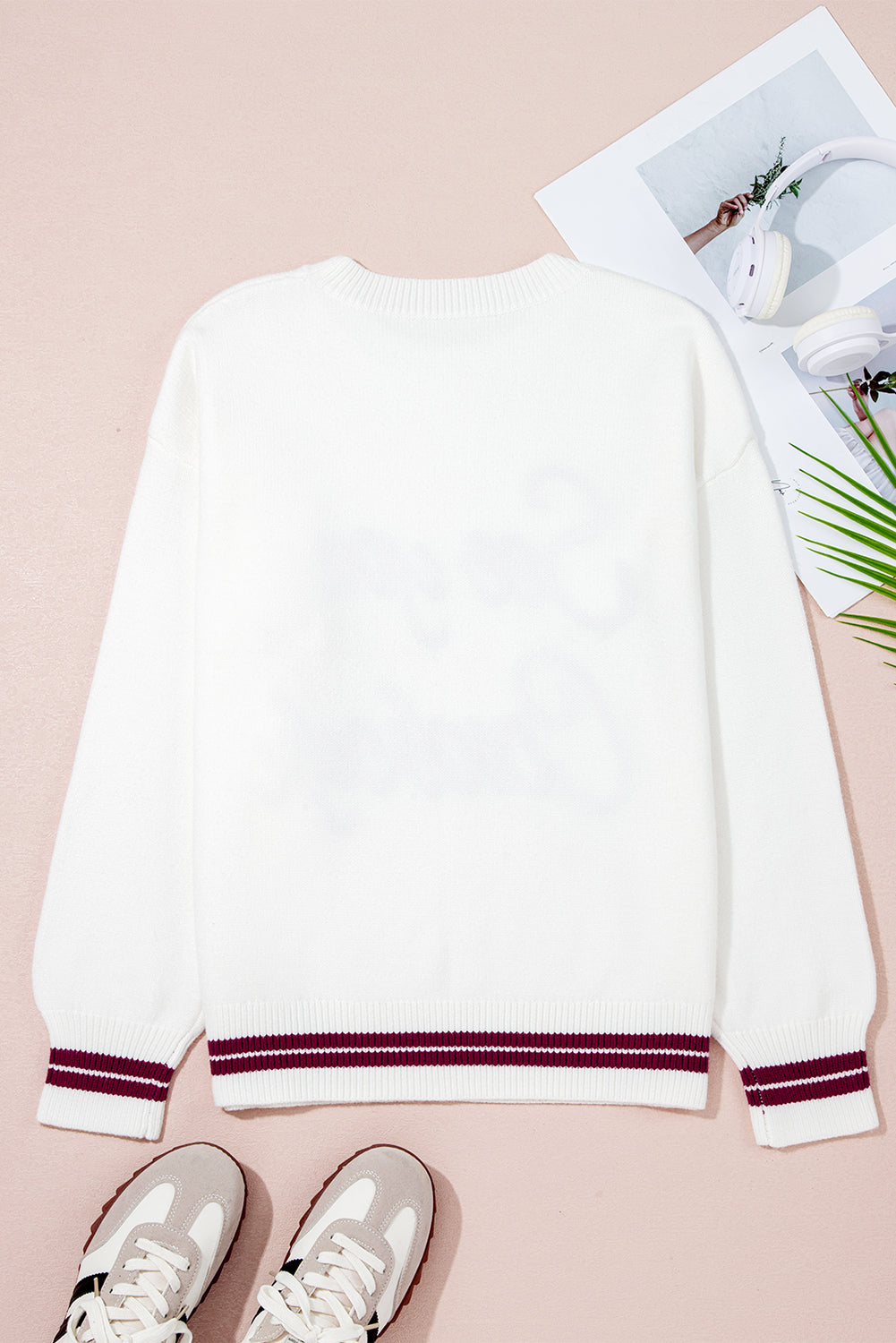 White See You Cowboy Embroidered Western Graphic Sweater-TOPS / DRESSES-[Adult]-[Female]-2022 Online Blue Zone Planet