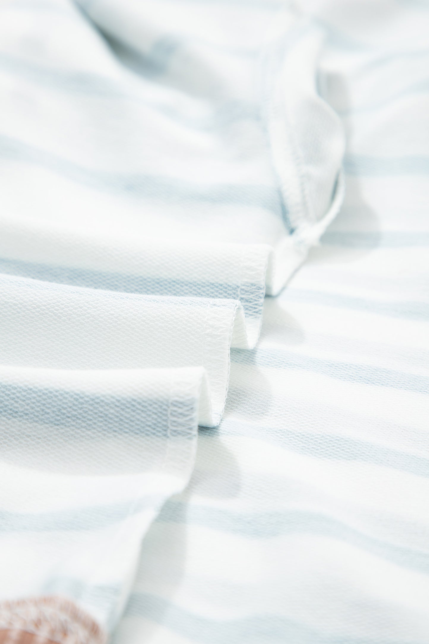 White Stripe Twisted Ribbed Patchwork Drop Shoulder Round Neck Sweatshirt-Tops/Sweatshirts & Hoodies-[Adult]-[Female]-2022 Online Blue Zone Planet