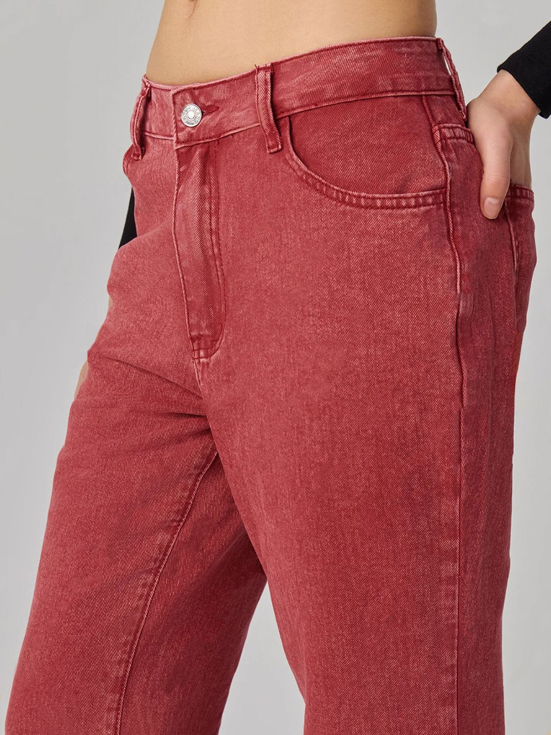 Bootcut Jeans with Pockets-BOTTOM SIZES SMALL MEDIUM LARGE-[Adult]-[Female]-2022 Online Blue Zone Planet