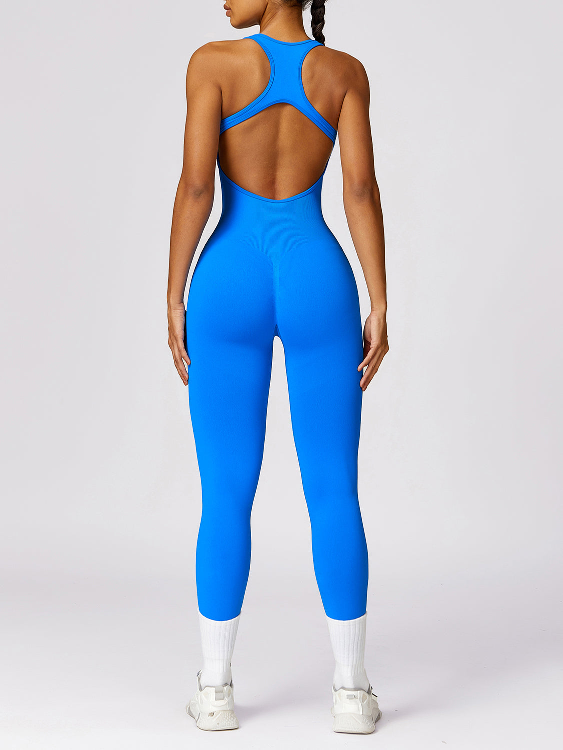 Basic Bae Sleeveless Cutout Racerback Active Jumpsuit-[Adult]-[Female]-2022 Online Blue Zone Planet