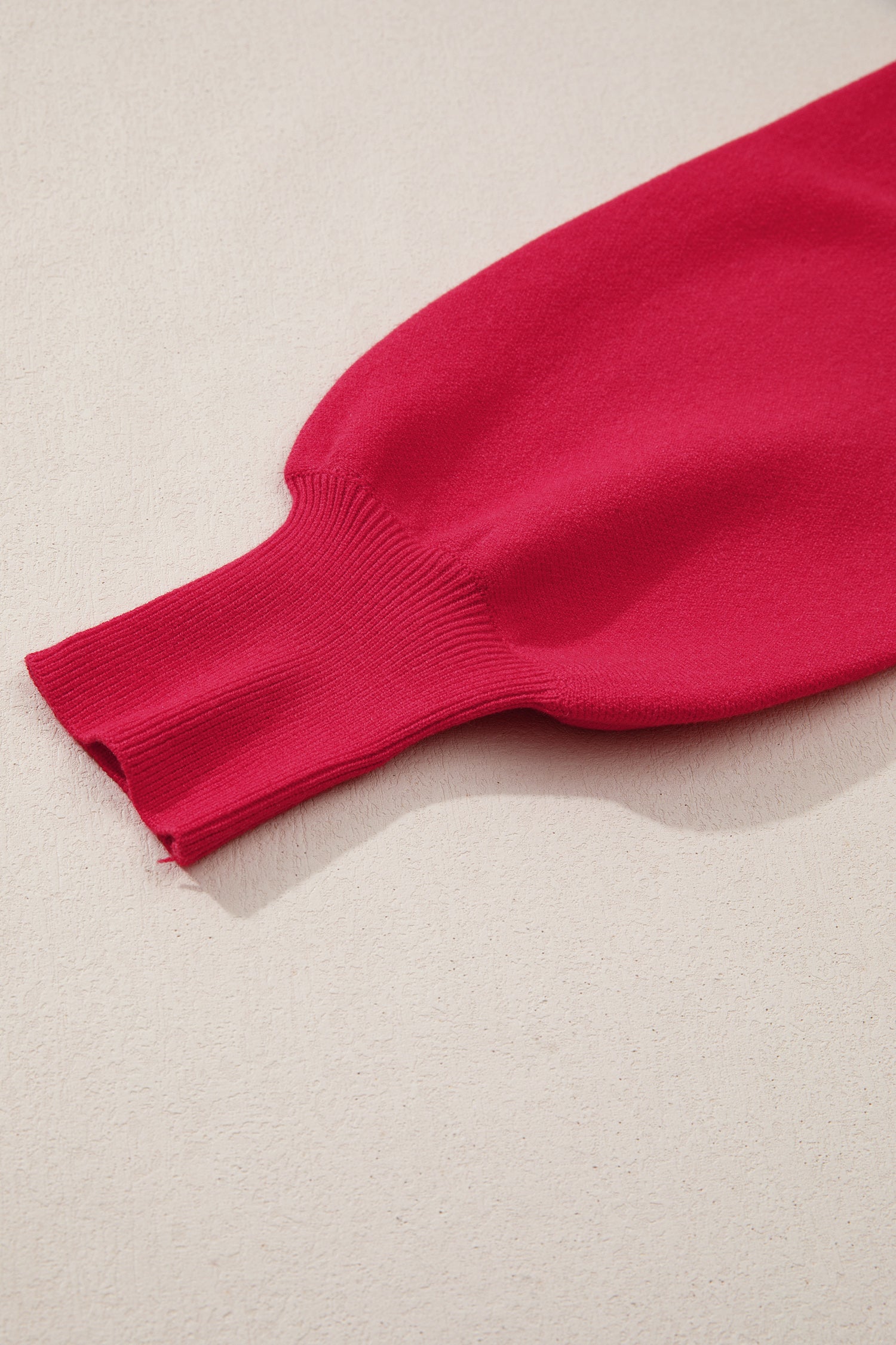 Fiery Red HO HO HO MERRY CHRISTMAS Drop Shoulder Loose Sweater-TOPS / DRESSES-[Adult]-[Female]-2022 Online Blue Zone Planet