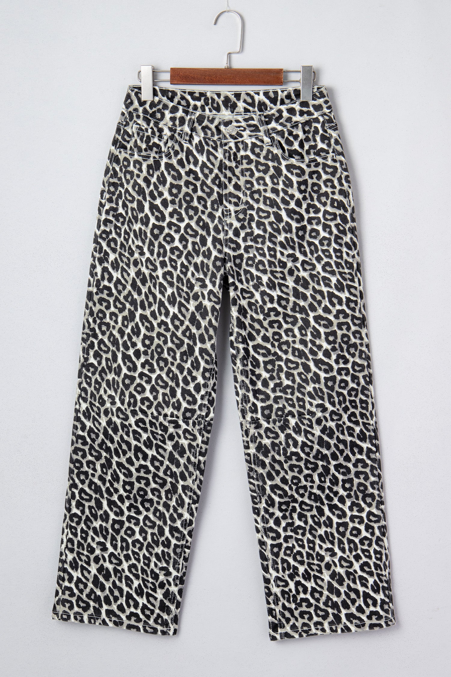 Black Leopard Print Barrel Jeans-Bottoms/Jeans-[Adult]-[Female]-2022 Online Blue Zone Planet