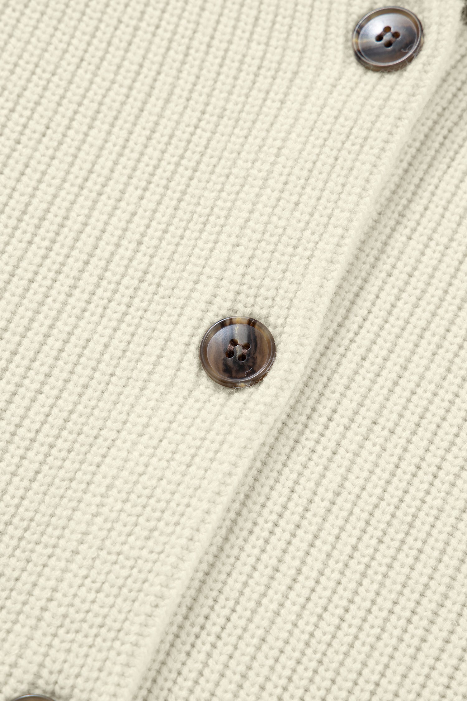 White Color Block Ribbed Knit Button Down Sweater Cardigan-Sweaters & Cardigans/Cardigans-[Adult]-[Female]-2022 Online Blue Zone Planet