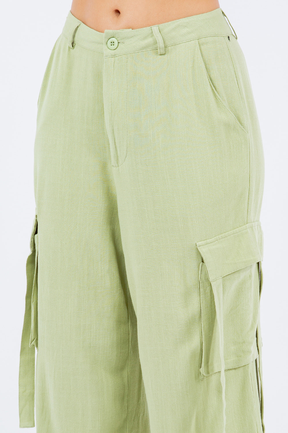 Blue Zone Planet | American Bazi Linen Wide Leg Cargo Pants-TOPS / DRESSES-[Adult]-[Female]-2022 Online Blue Zone Planet