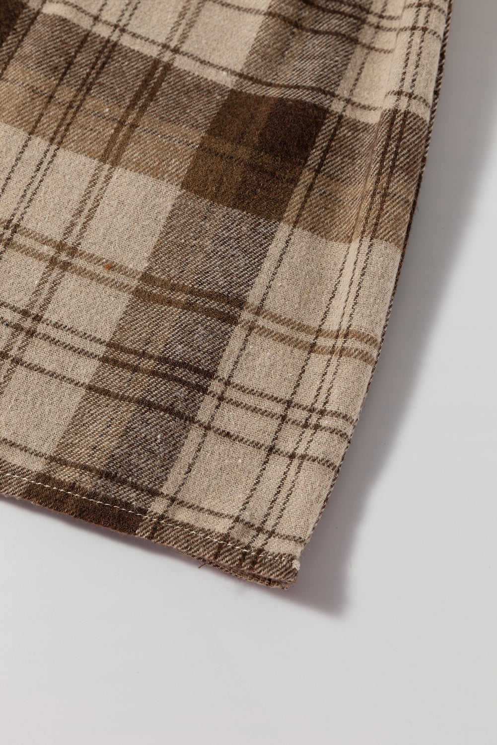 Blue Zone Planet | Beige Plaid Patchwork High Waist Sweatshirt Mini Dress-TOPS / DRESSES-[Adult]-[Female]-2022 Online Blue Zone Planet