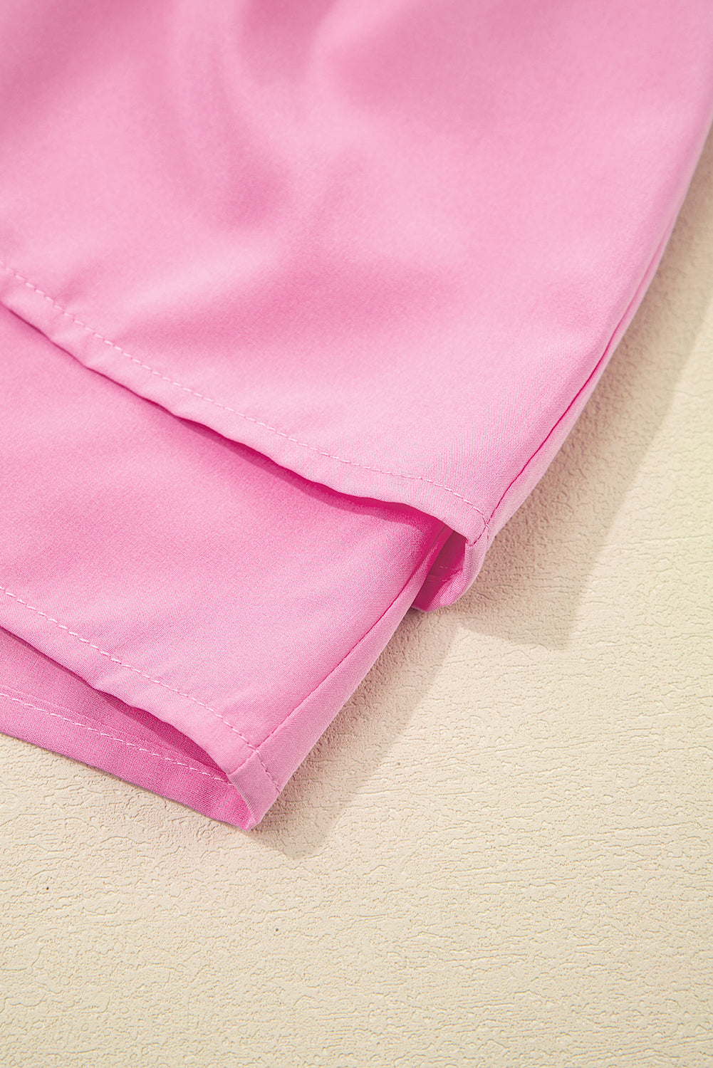 Bright Pink Crossed Waist Tiered Flowy Shorts-Bottoms/Casual Shorts-[Adult]-[Female]-2022 Online Blue Zone Planet