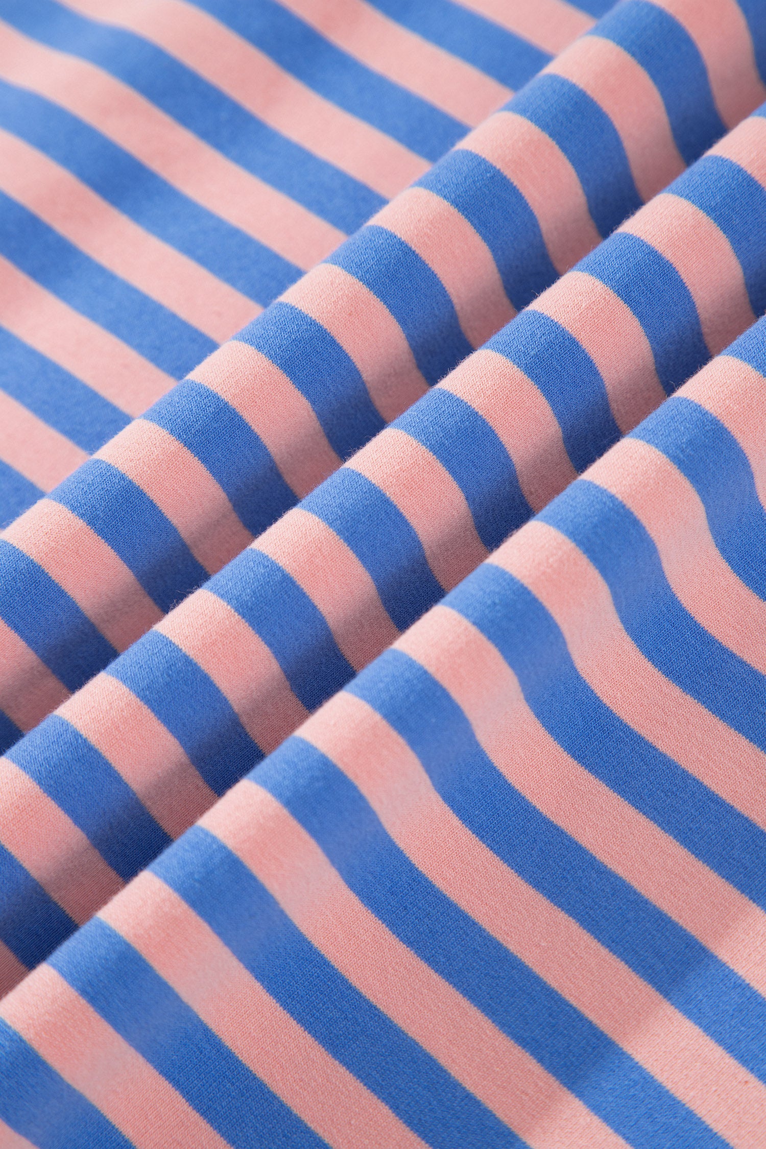 Blue Stripe Long Sleeve Relaxed Pullover Drawstring Mini Skort 2pcs Set-Two Piece Sets/Two Piece Dresses-[Adult]-[Female]-2022 Online Blue Zone Planet