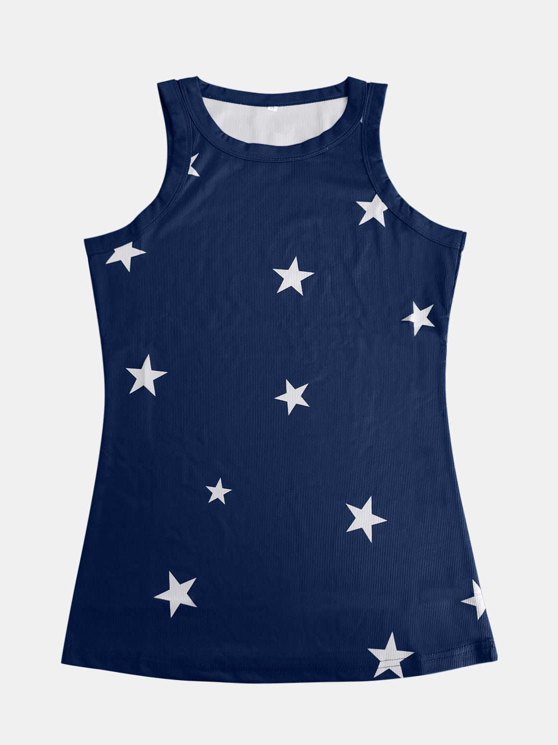 Blue Zone Planet | Full Size Star Round Neck Tank-TOPS / DRESSES-[Adult]-[Female]-2022 Online Blue Zone Planet