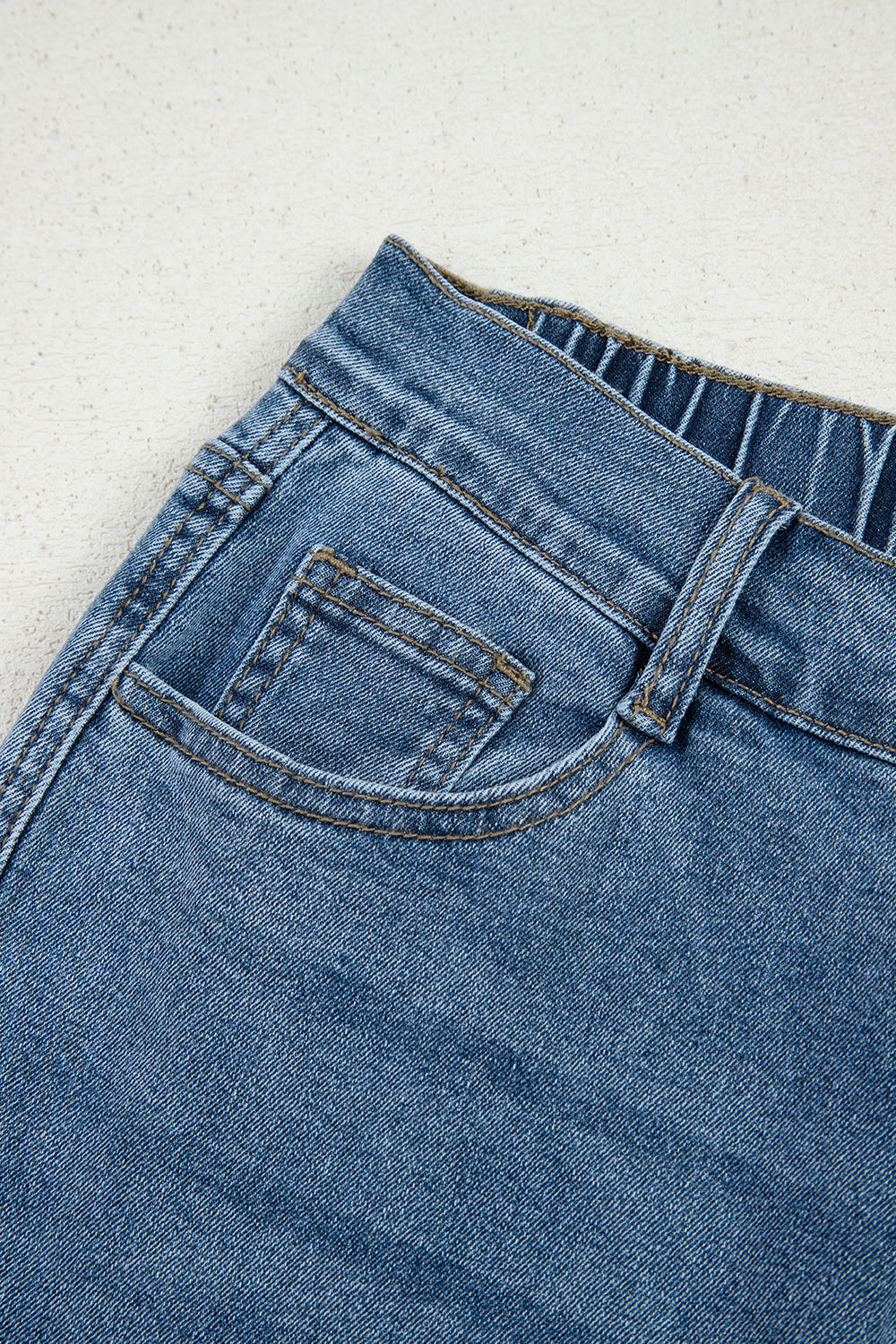 Stone Blue Star Patchwork Cropped Wide Leg High Waist Jeans-Bottoms/Jeans-[Adult]-[Female]-2022 Online Blue Zone Planet