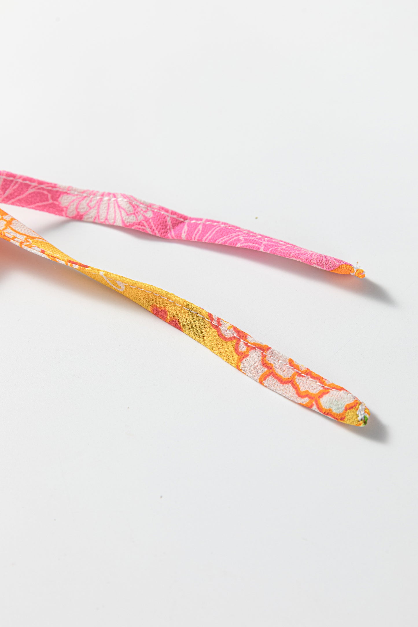 Orange Floral Patchwork Print Cut out Tied Back Bracelet Sleeve Maxi Dress-Bracelet-[Adult]-[Female]-2022 Online Blue Zone Planet