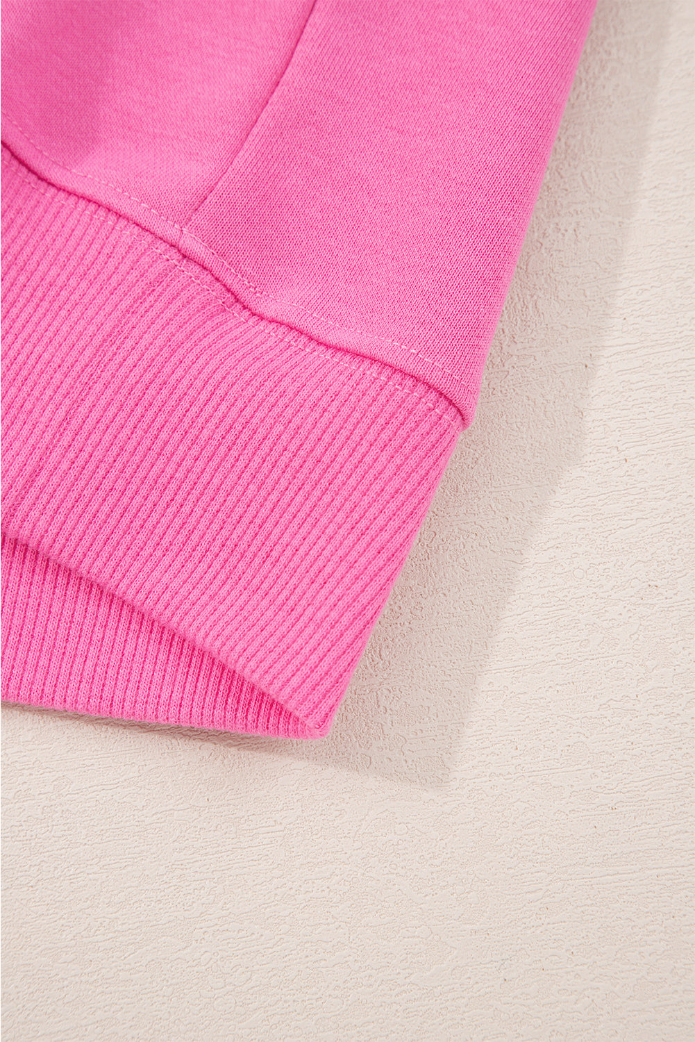 Sachet Pink Solid Color Collared Pullover and Central Seam Pants Set-Two Piece Sets/Pant Sets-[Adult]-[Female]-2022 Online Blue Zone Planet