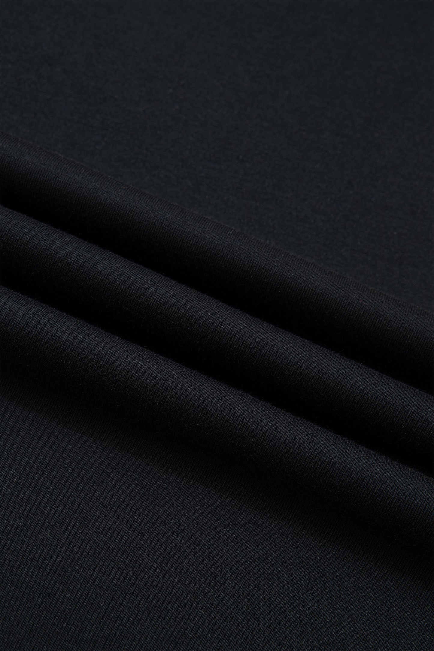 Black Solid Color Dropped Shoulder Long Sleeve Top-Tops/Long Sleeve Tops-[Adult]-[Female]-2022 Online Blue Zone Planet