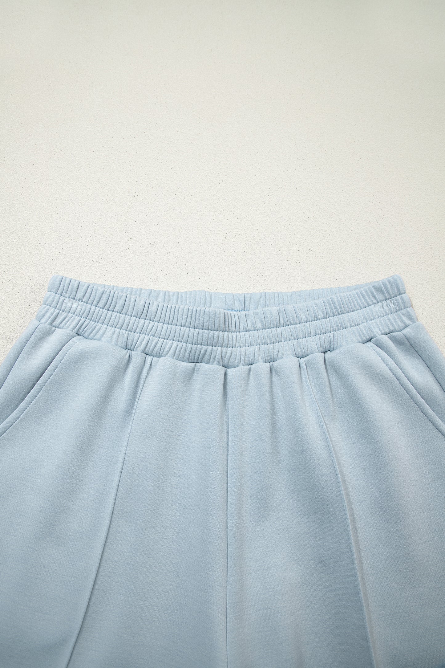 Beau Blue Half Zip Polo Tee Casual Pant Set-Two Piece Sets/Pant Sets-[Adult]-[Female]-2022 Online Blue Zone Planet