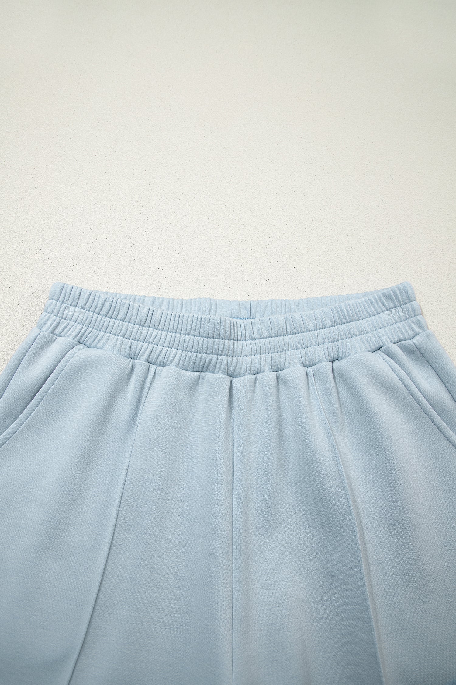 Beau Blue Half Zip Polo Tee Casual Pant Set-Two Piece Sets/Pant Sets-[Adult]-[Female]-2022 Online Blue Zone Planet