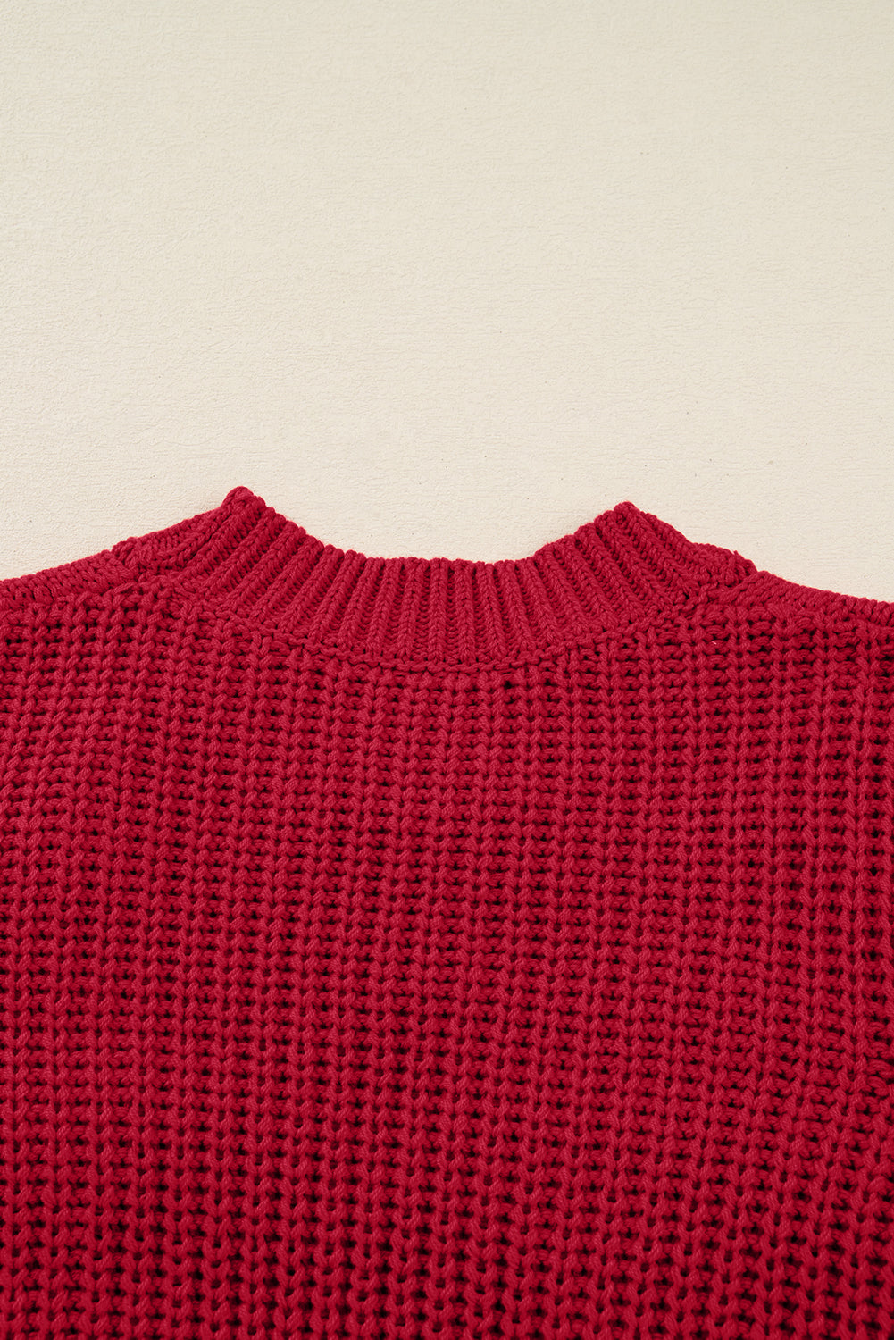 Fiery Red Plaid Lace Up Detail Christmas Holiday Puff Short Sleeve Sweater-TOPS / DRESSES-[Adult]-[Female]-2022 Online Blue Zone Planet