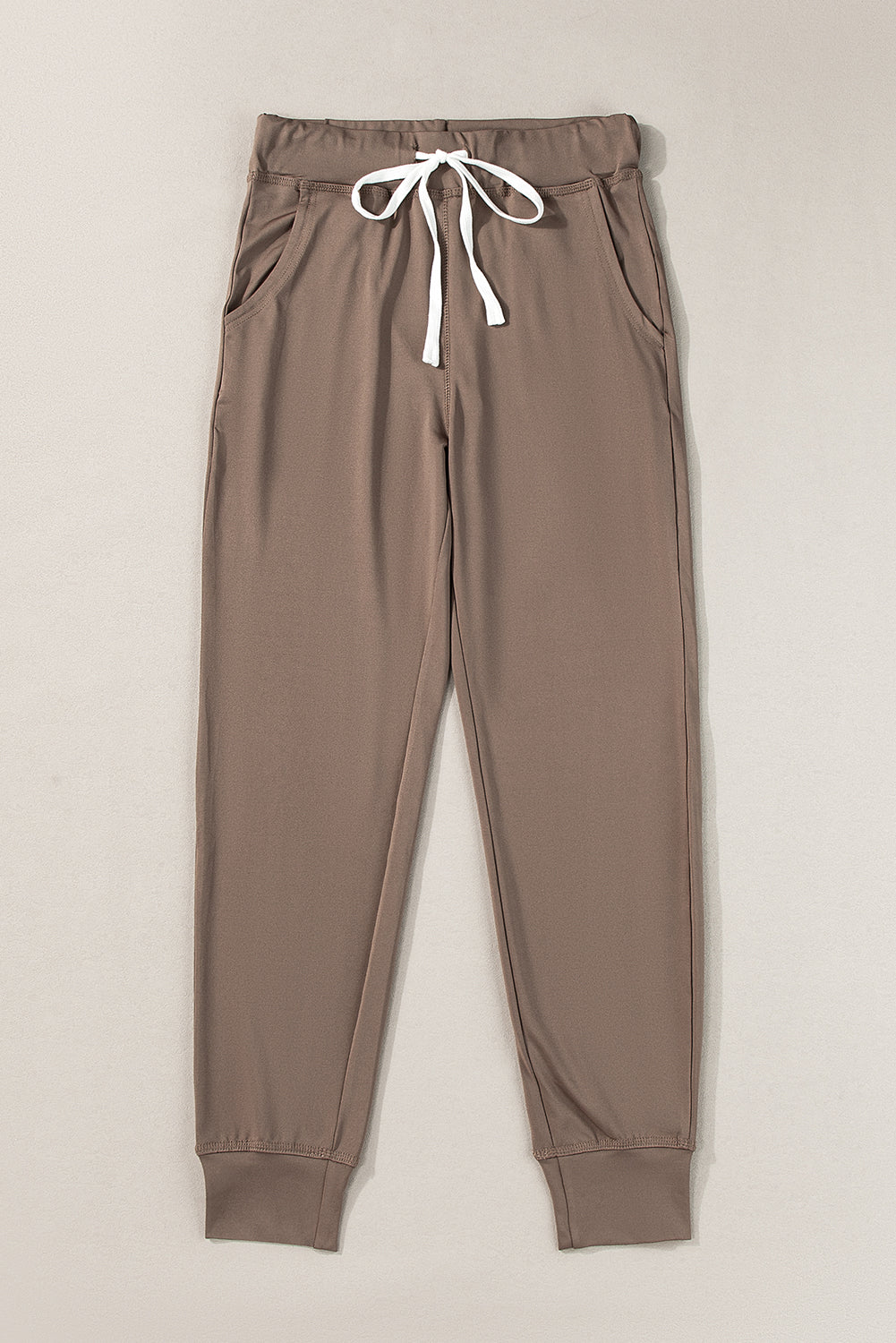 Moss Green Drawstring Elastic Waistband Pocketed Joggers-Sale (50% OFF)/30% OFF-[Adult]-[Female]-2022 Online Blue Zone Planet
