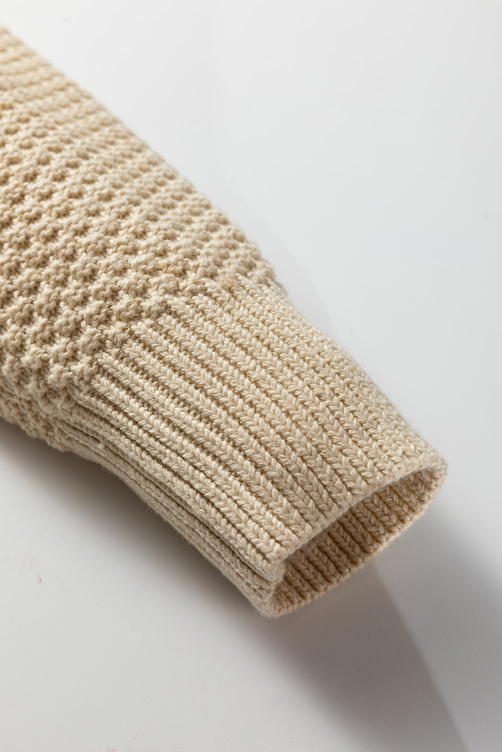 Beige Button Front Cropped Cardigan Sweater-TOPS / DRESSES-[Adult]-[Female]-2022 Online Blue Zone Planet