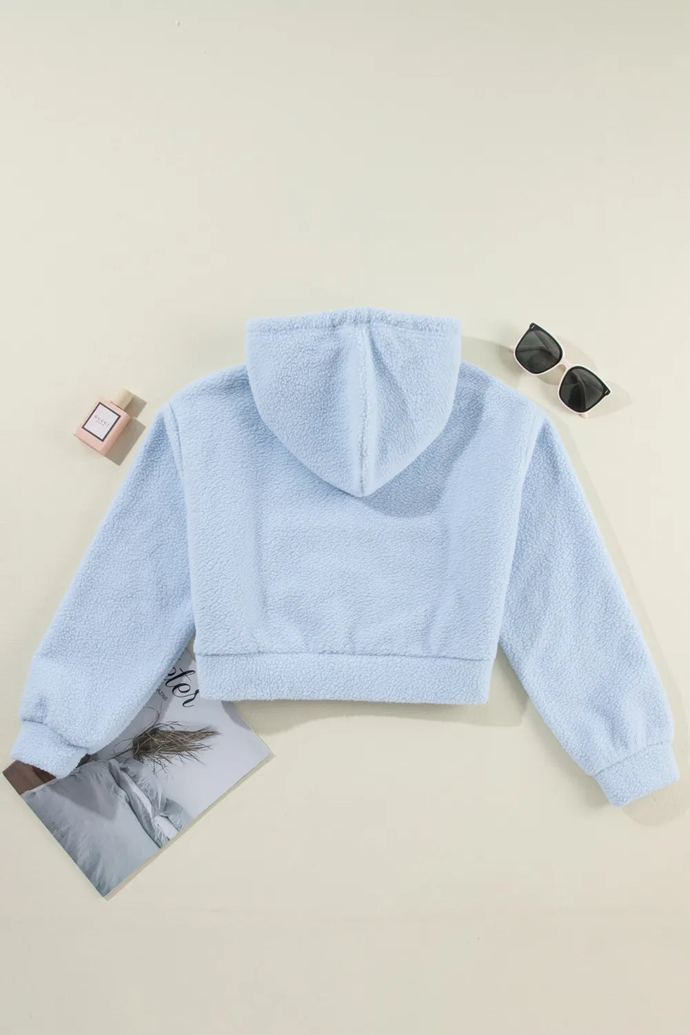 Drawstring Zip Up Long Sleeve Hoodie-TOPS / DRESSES-[Adult]-[Female]-2022 Online Blue Zone Planet