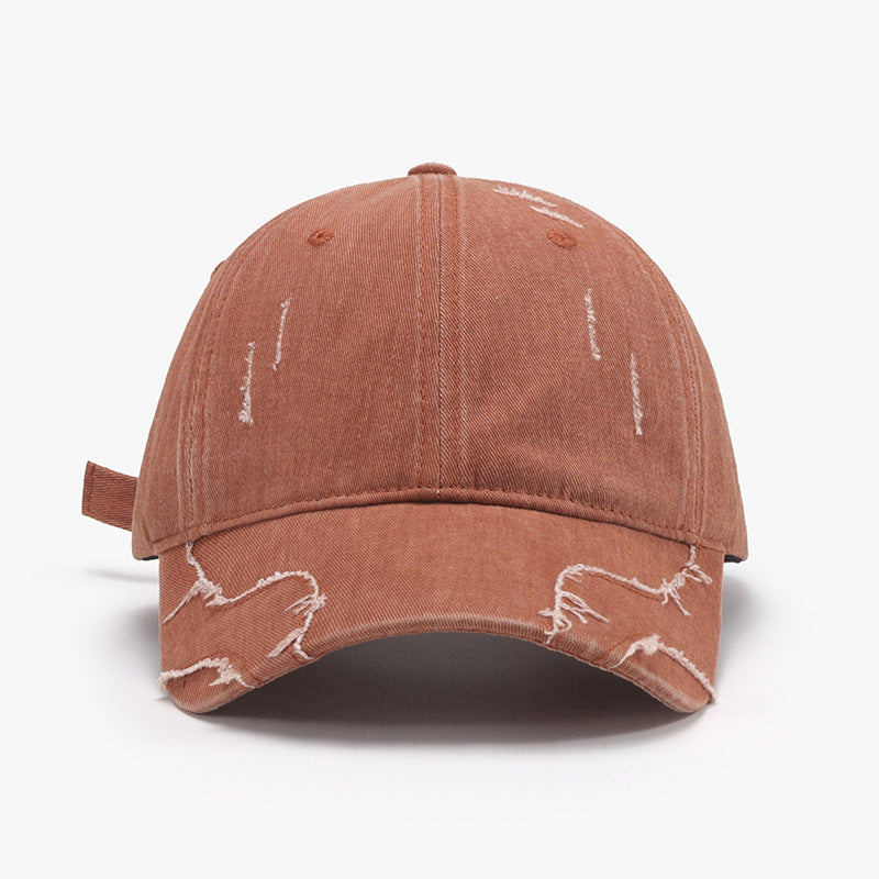 Blue Zone Planet | Raw Hem Adjustable Cap-HATS-[Adult]-[Female]-Caramel-One Size-2022 Online Blue Zone Planet