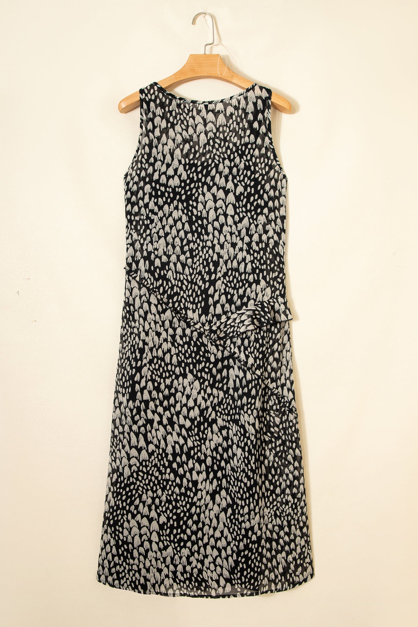 Black Printed Sleeveless Maxi Dress-TOPS / DRESSES-[Adult]-[Female]-2022 Online Blue Zone Planet