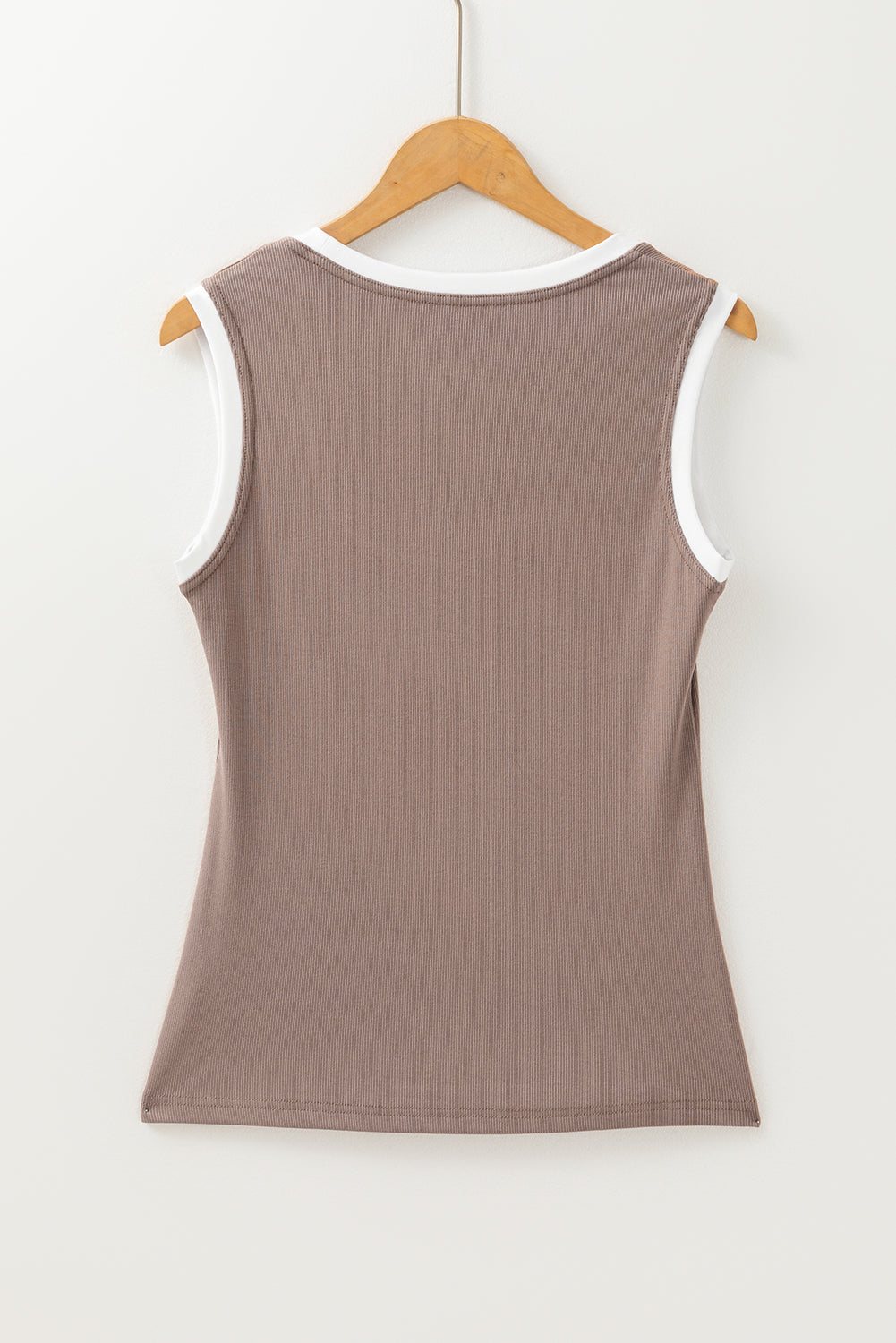 Contrast Edge Scoop Neck Wide Strap Knit Tank-TOPS / DRESSES-[Adult]-[Female]-2022 Online Blue Zone Planet