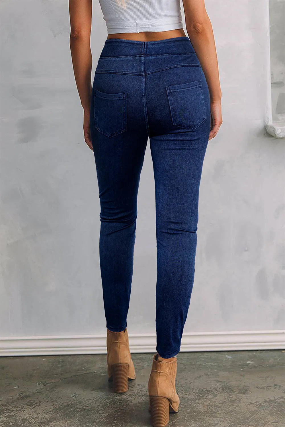 Skinny Jeans with Pockets-[Adult]-[Female]-2022 Online Blue Zone Planet