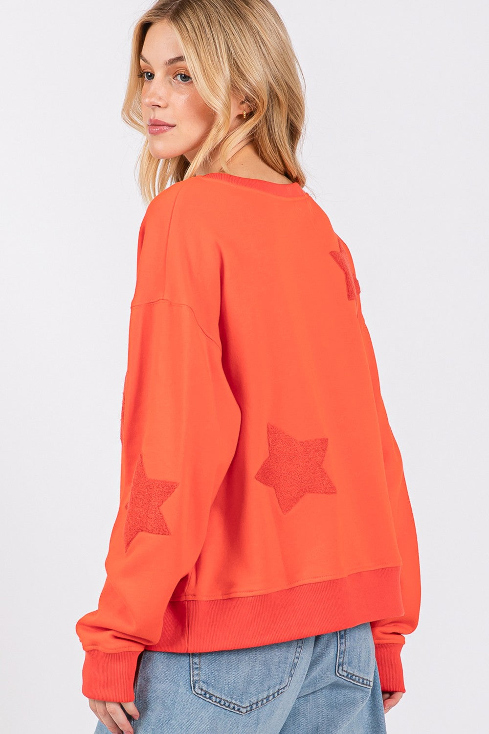 SAGE + FIG Star Patch Long Sleeve Sweatshirt-TOPS / DRESSES-[Adult]-[Female]-2022 Online Blue Zone Planet