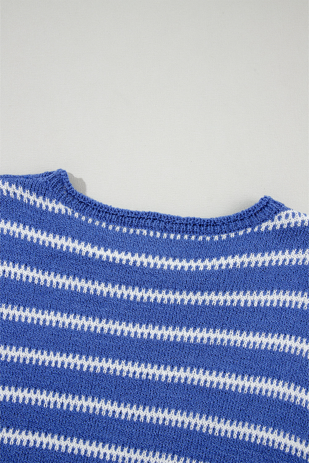 Blue Zone Planet | Green Stripe Casual Stripe Round Neck Drop Shoulder Sweater-Sweaters-[Adult]-[Female]-2022 Online Blue Zone Planet