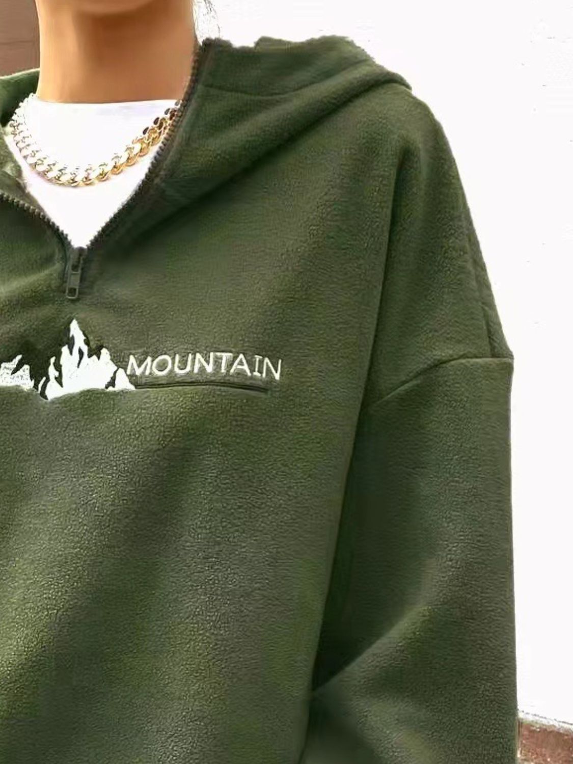 Mountain Quarter Zip Long Sleeve Hoodie-TOPS / DRESSES-[Adult]-[Female]-2022 Online Blue Zone Planet