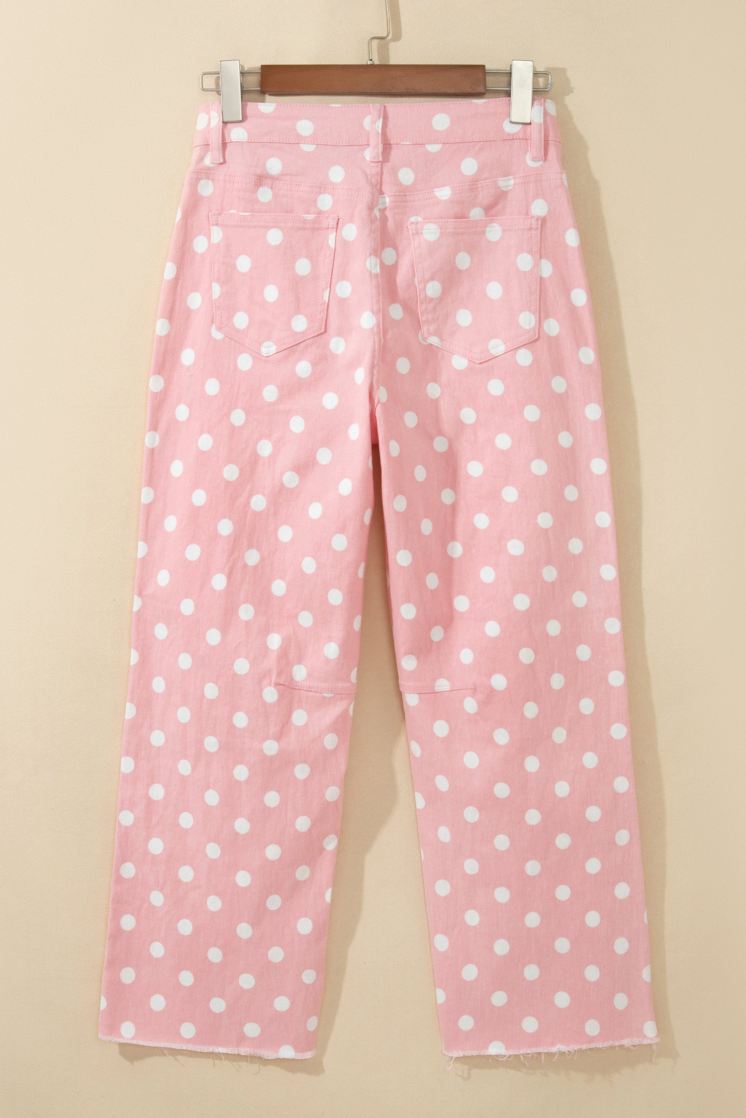 Sky Blue Polka Dot Casual Slim Fit Jeans-Bottoms/Jeans-[Adult]-[Female]-2022 Online Blue Zone Planet