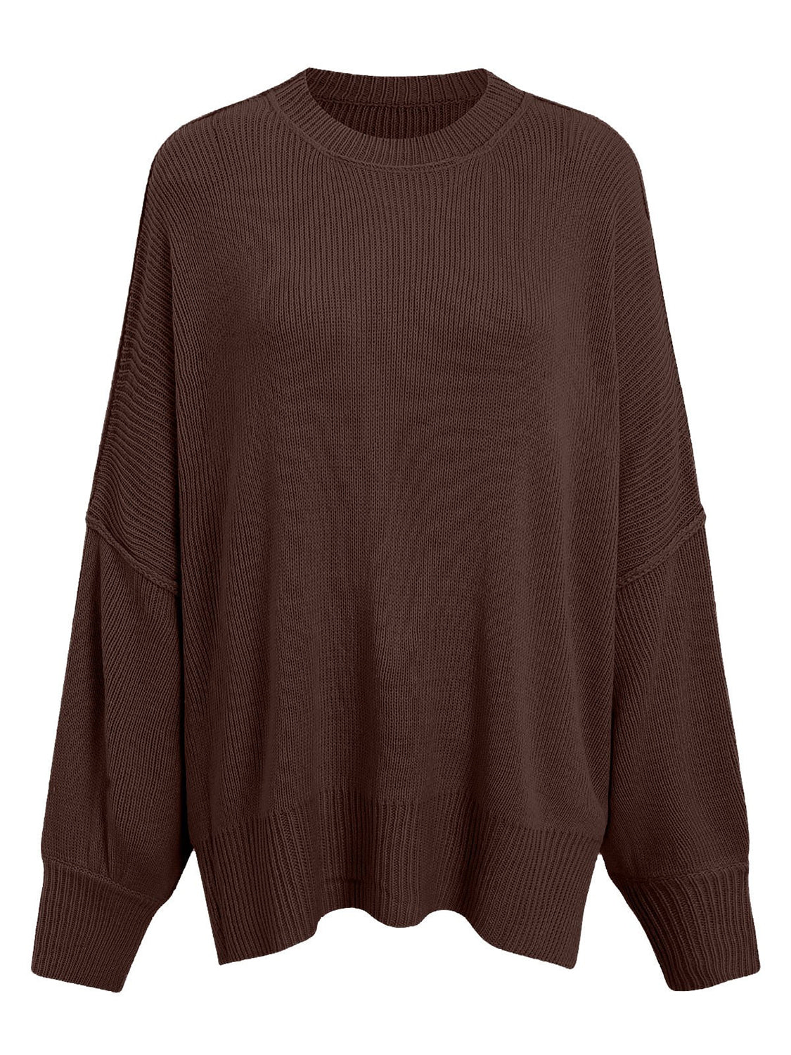 Round Neck Long Sleeve Sweater-TOPS / DRESSES-[Adult]-[Female]-2022 Online Blue Zone Planet