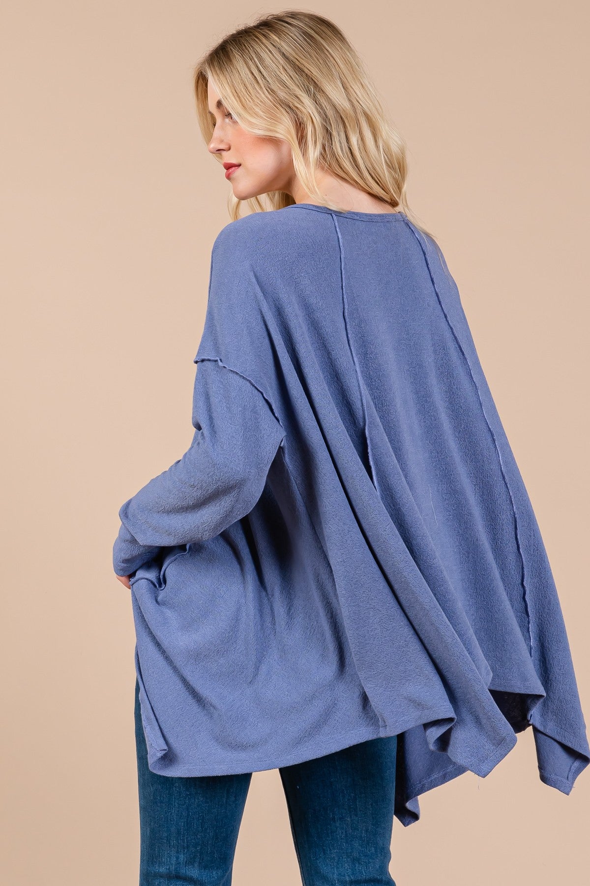 Ces Femme Asymmetrical Long Sleeve top-TOPS / DRESSES-[Adult]-[Female]-2022 Online Blue Zone Planet