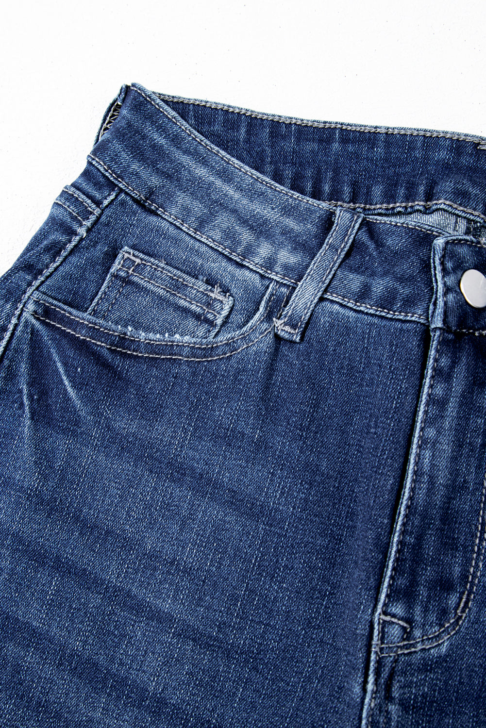 Blue Zone Planet | Beau Blue Mineral Wash Raw Hem High Waist Flared Jeans-Bottoms/Jeans-[Adult]-[Female]-2022 Online Blue Zone Planet