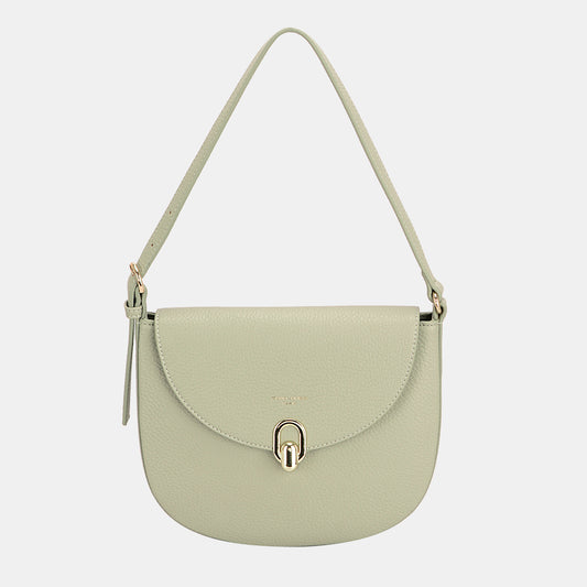 Blue Zone Planet | David Jones Metal Buckle Shoulder Bag-TOPS / DRESSES-[Adult]-[Female]-Greyish Green-One Size-2022 Online Blue Zone Planet