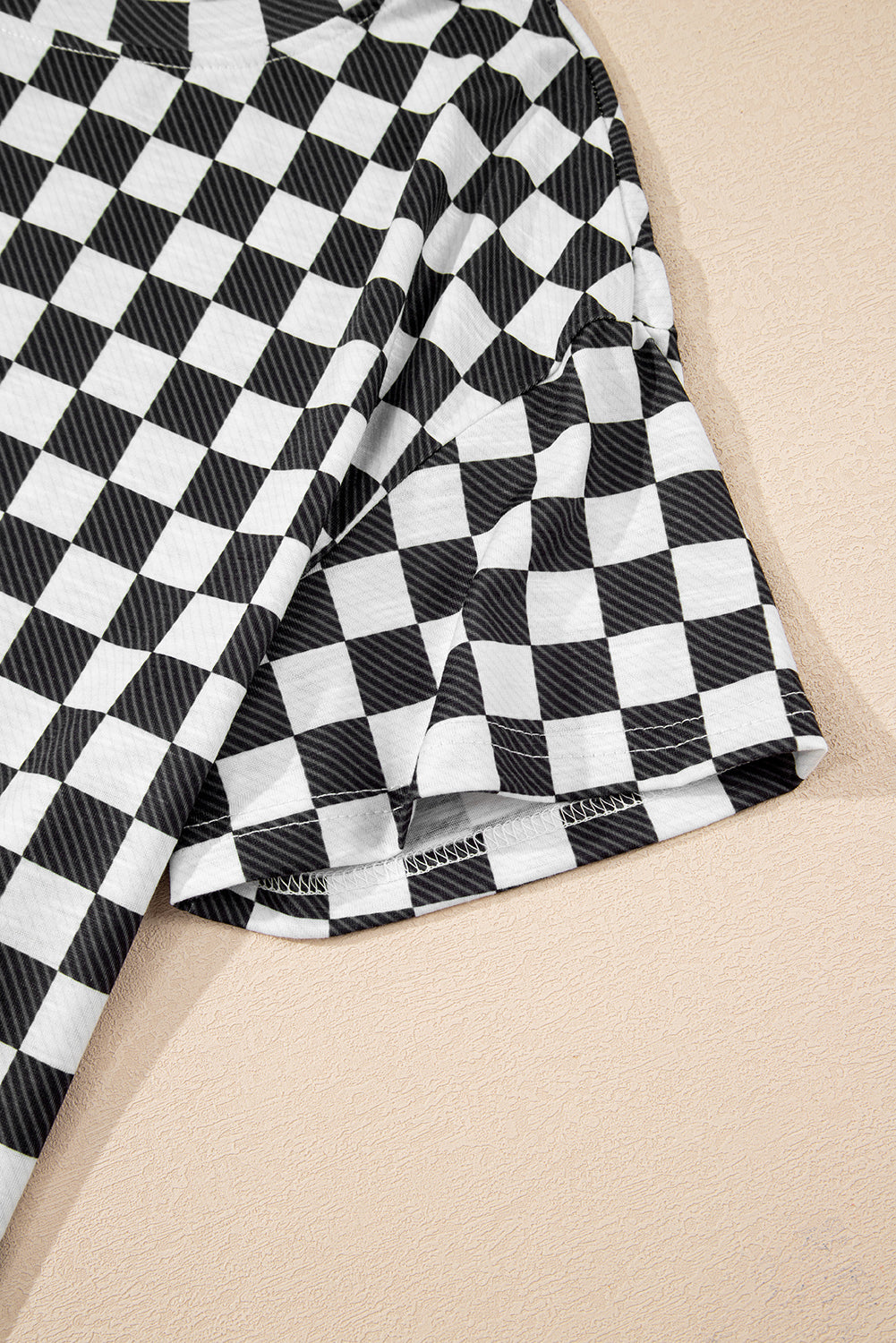 Black Checkerboard T Shirt And High Waist Skorts 2 Piece Outfit-Two Piece Sets/Short Sets-[Adult]-[Female]-2022 Online Blue Zone Planet
